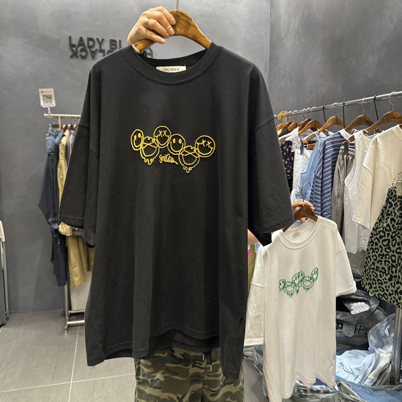 LADYBLACK韓國直郵㊣女裝新款熱賣推薦25春夏休閑人氣T恤刺繡LADYBLACKT恤