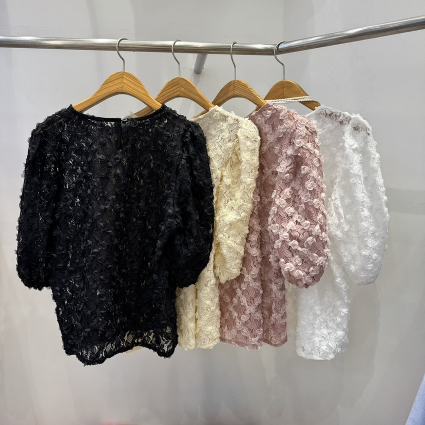 HAPPYBERRY韓國直郵㊣女裝新品25春夏休閑熱賣推薦襯衫蕾絲衫HAPPYBERRY襯衫/蕾絲衫