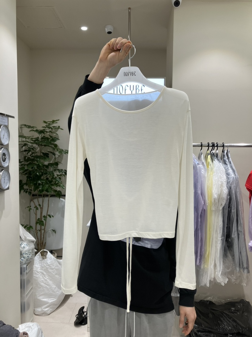 NOFYBE韓國㊣直郵東大門代購女裝新款人氣熱賣長袖T恤歐根紗NOFYBE長袖T恤