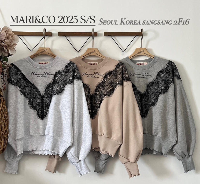 MARI CO韓國直郵㊣東大門實拍女裝新品熱賣職業休閑25春夏衛衣MARI CO衛衣