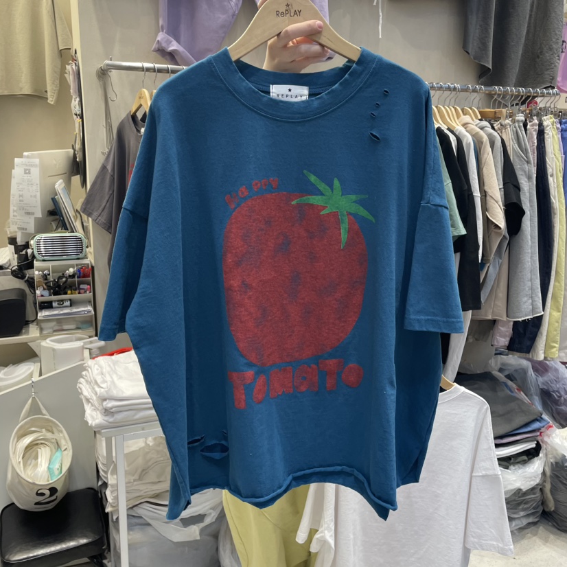 REPLAY韓國直郵㊣女裝新品時尚熱賣25春夏人氣職業推薦休閑T恤REPLAYT恤圖色2
