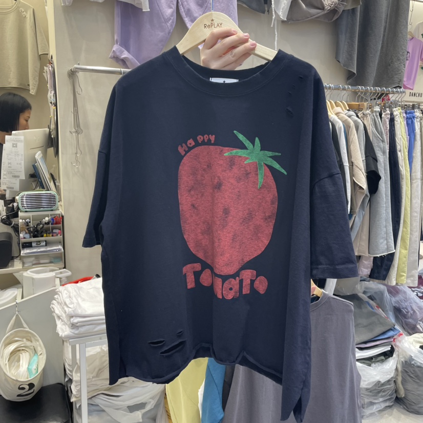 REPLAY韓國直郵㊣女裝新品時尚熱賣25春夏人氣職業推薦休閑T恤REPLAYT恤圖色4