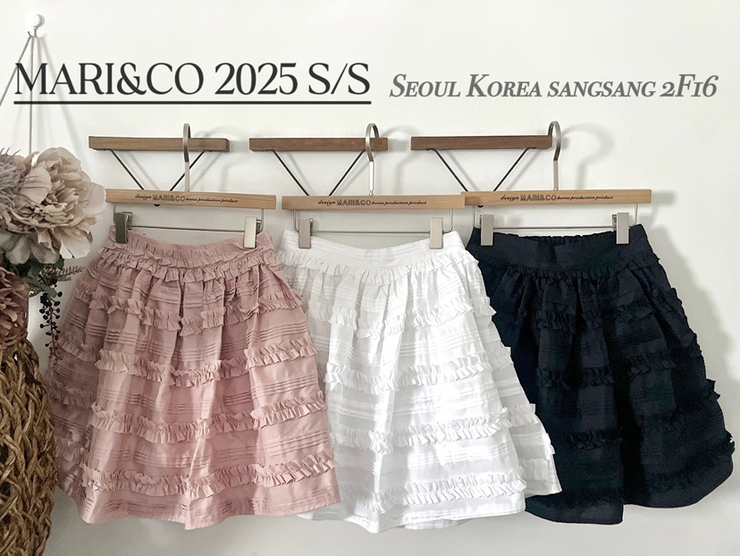 MARI CO直郵韓國代購㊣女裝新品25春夏熱賣人氣時尚休閑短裙MARI CO短裙