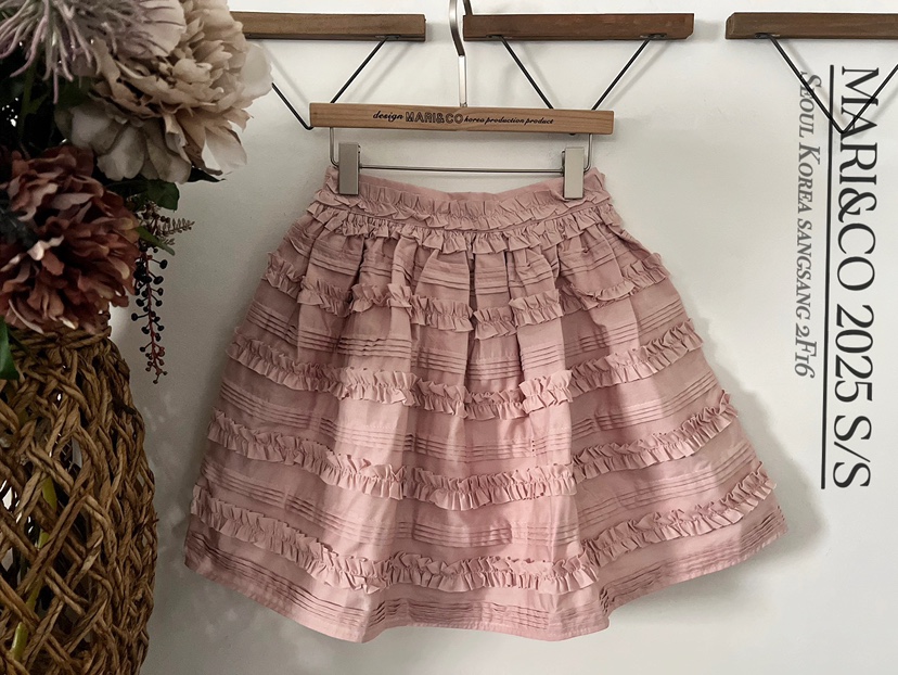 MARI CO直郵韓國代購㊣女裝新品25春夏熱賣人氣時尚休閑短裙MARI CO短裙圖色2