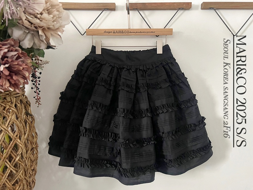 MARI CO直郵韓國代購㊣女裝新品25春夏熱賣人氣時尚休閑短裙MARI CO短裙圖色3