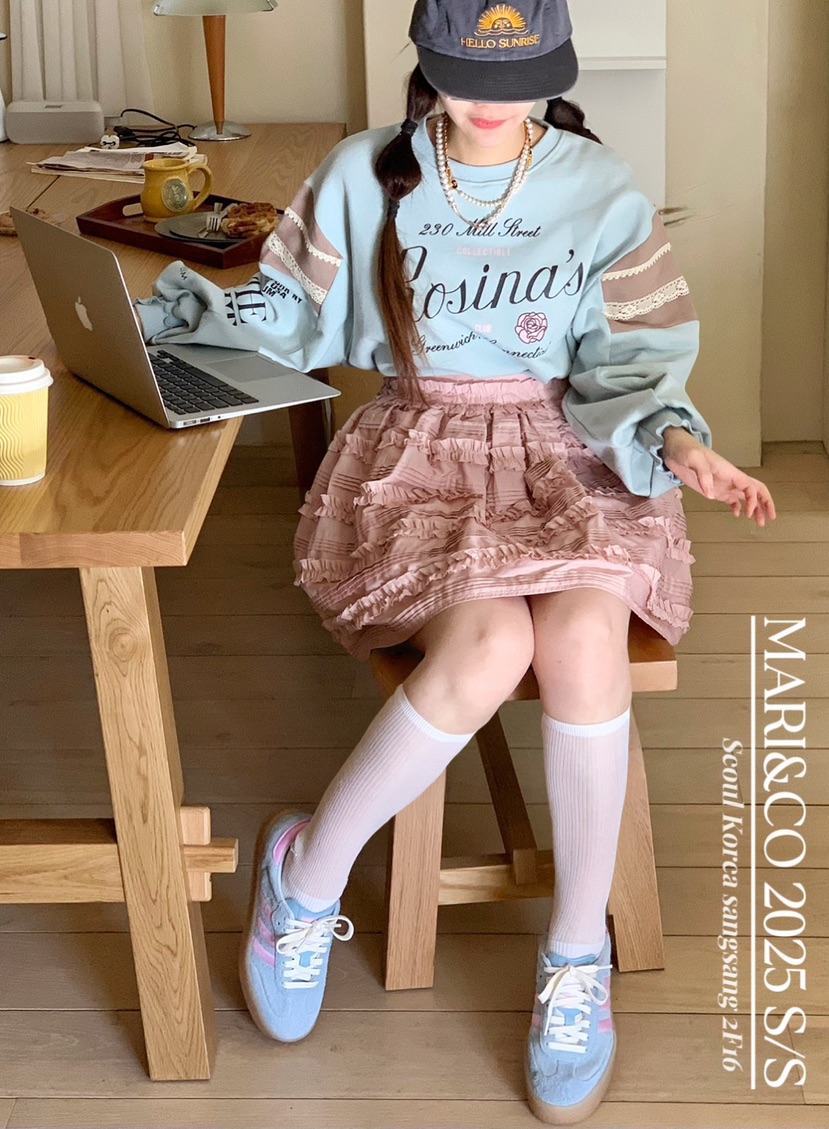 MARI CO韓國直郵㊣東大門實拍女裝新款休閑職業時尚推薦衛衣MARI CO衛衣