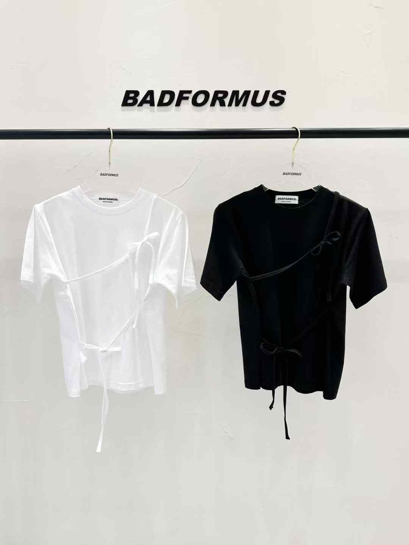 BADFORMUS韓國直郵㊣女裝新款熱賣人氣時尚職業25春夏休閑T恤BADFORMUST恤