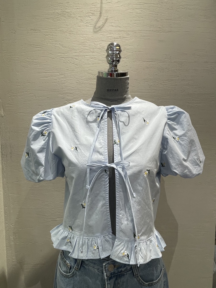 HI HIGH直郵韓國代購㊣女裝新品推薦休閑職業熱賣襯衫蕾絲衫SEESTAR/hi high襯衫/蕾絲衫