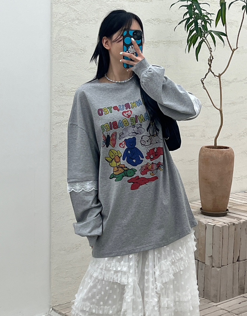 MA NYO直郵韓國代購㊣女裝新品職業人氣時尚推薦熱賣長袖T恤MA NYO長袖T恤