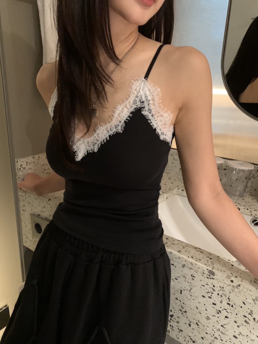 BADCALM直郵韓國代購㊣女裝新品人氣職業熱賣25春夏吊帶背心BADCALM吊帶/背心