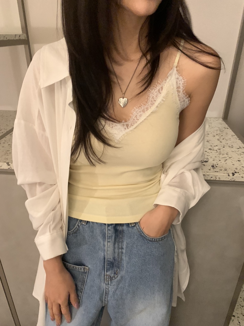BADCALM直郵韓國代購㊣女裝新品人氣職業熱賣25春夏吊帶背心BADCALM吊帶/背心