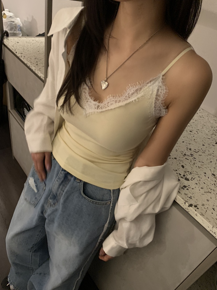 BADCALM直郵韓國代購㊣女裝新品人氣職業熱賣25春夏吊帶背心BADCALM吊帶/背心