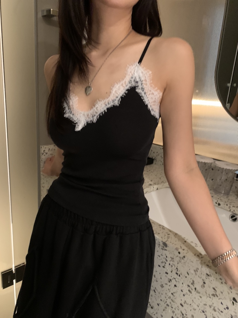 BADCALM直郵韓國代購㊣女裝新品人氣職業熱賣25春夏吊帶背心BADCALM吊帶/背心