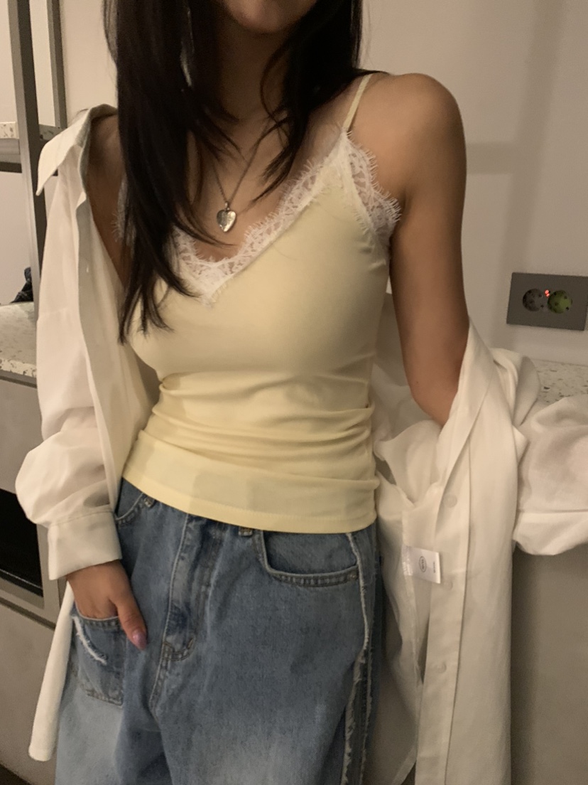 BADCALM直郵韓國代購㊣女裝新品人氣職業熱賣25春夏吊帶背心BADCALM吊帶/背心圖色4