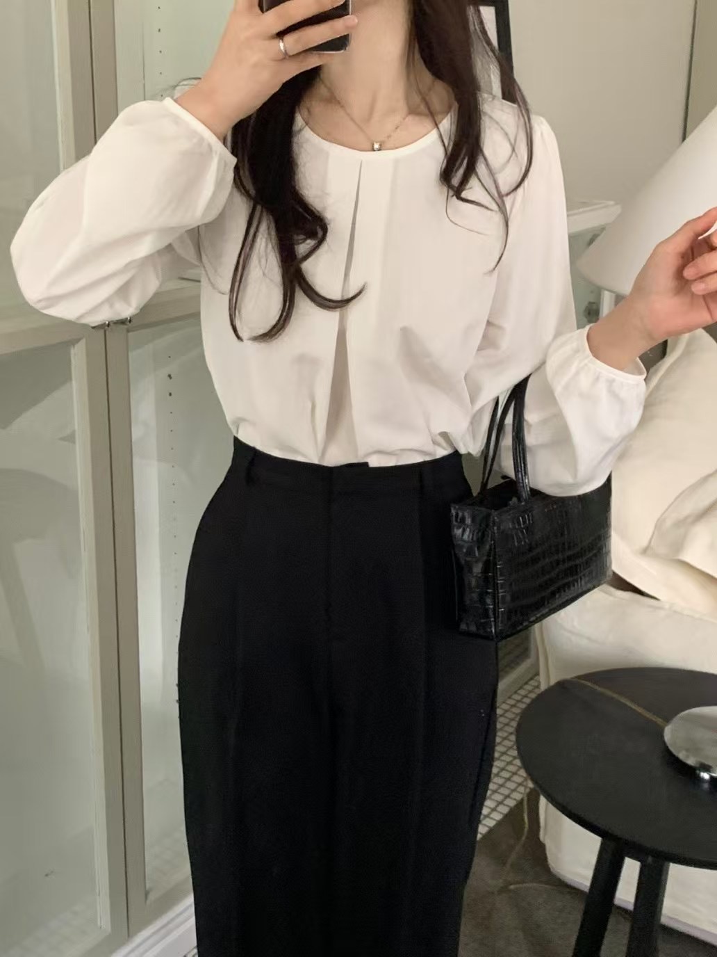 MINIT韓國直郵㊣女裝新款人氣職業熱賣推薦休閑25春夏襯衫蕾絲衫MINIT襯衫/蕾絲衫