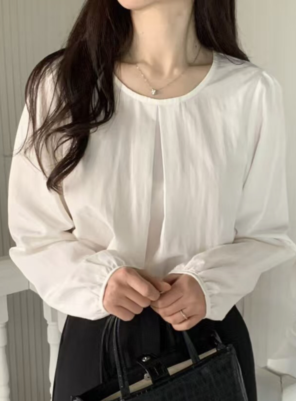 MINIT韓國直郵㊣女裝新款人氣職業熱賣推薦休閑25春夏襯衫蕾絲衫MINIT襯衫/蕾絲衫