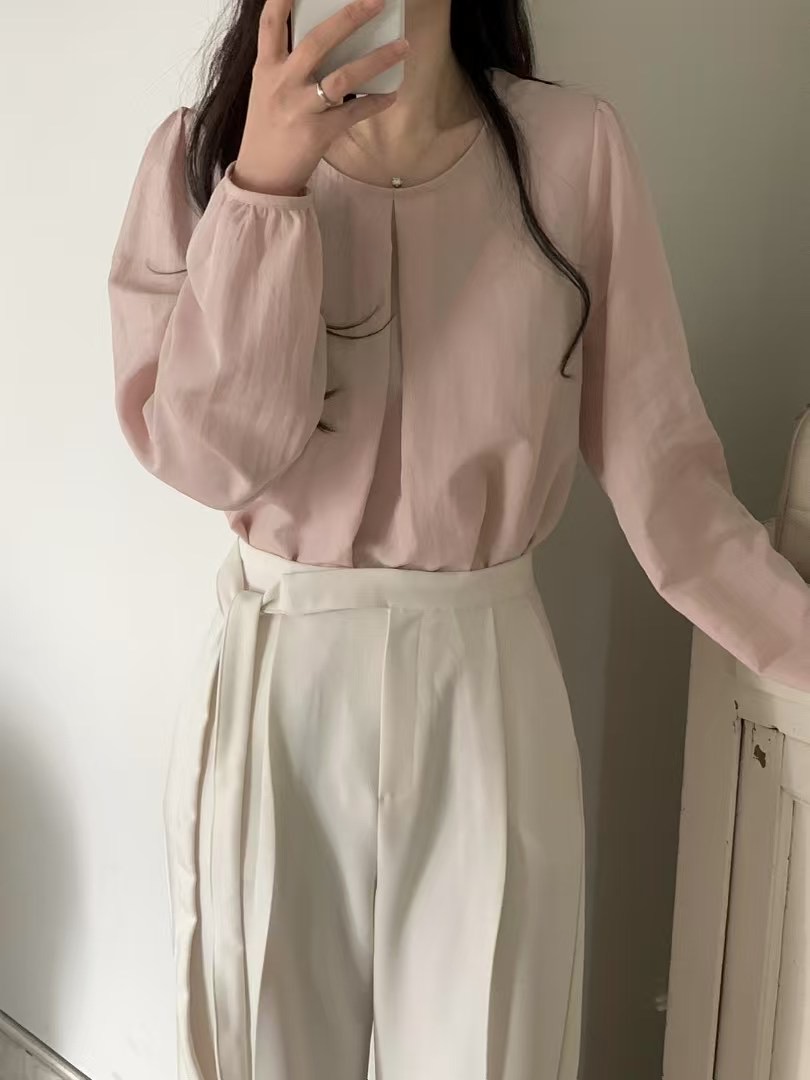 MINIT韓國直郵㊣女裝新款人氣職業熱賣推薦休閑25春夏襯衫蕾絲衫MINIT襯衫/蕾絲衫圖色3