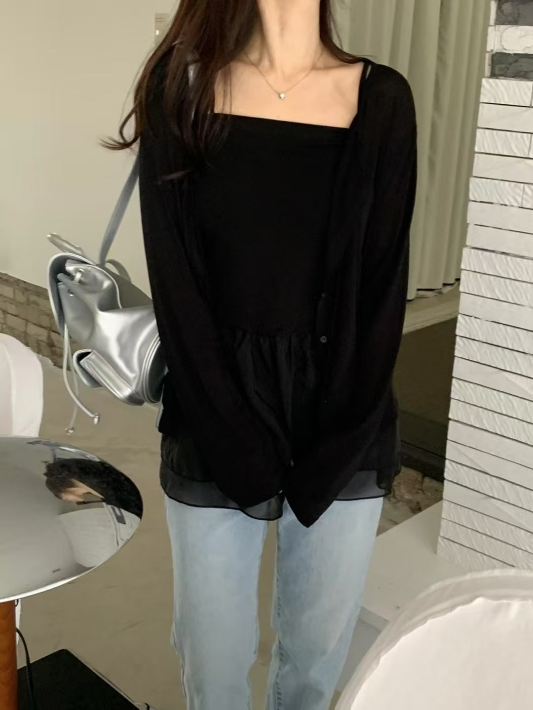 MINIT直郵韓國代購㊣女裝新款推薦熱賣人氣職業時尚吊帶背心MINIT吊帶/背心