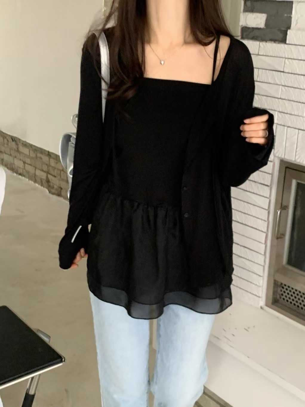 MINIT直郵韓國代購㊣女裝新款推薦熱賣人氣職業時尚吊帶背心MINIT吊帶/背心