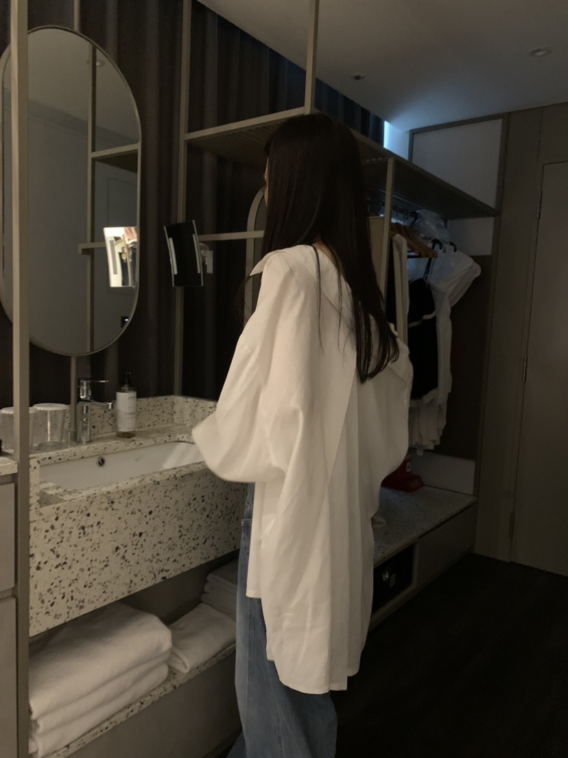 BADCALM韓國直郵㊣東大門實拍女裝新款25春夏襯衫蕾絲衫亞麻寬松BADCALM襯衫/蕾絲衫