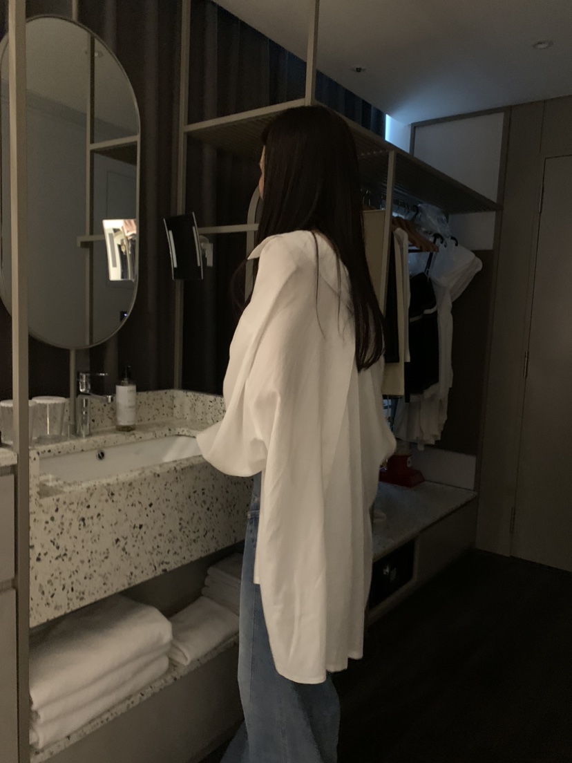 BADCALM韓國直郵㊣東大門實拍女裝新款25春夏襯衫蕾絲衫亞麻寬松BADCALM襯衫/蕾絲衫