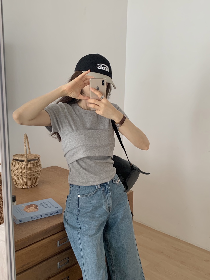 FORMSTUDIO韓國㊣直郵東大門代購女裝新款推薦時尚25春夏T恤緊身FORMSTUDIOT恤