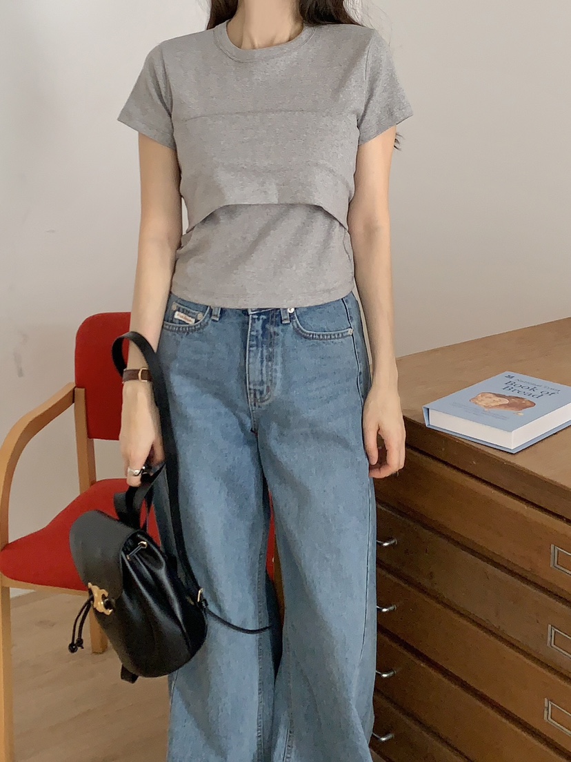FORMSTUDIO韓國㊣直郵東大門代購女裝新款推薦時尚25春夏T恤緊身FORMSTUDIOT恤