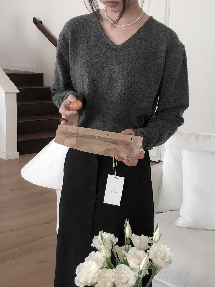 LE BUTTER韓國直郵㊣東大門實拍女裝新款休閑25春夏針織衫LE BUTTER針織衫