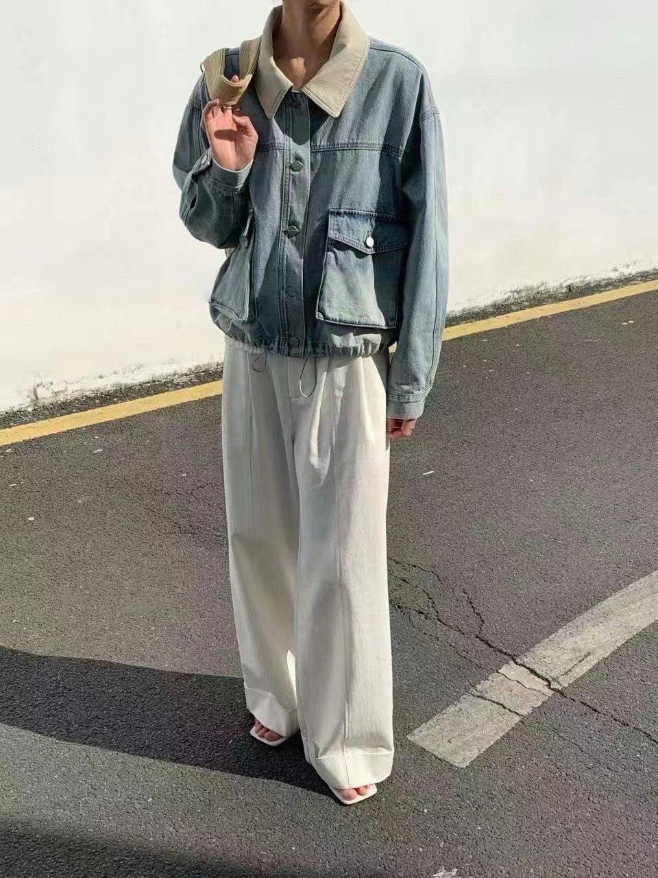CELLONA直郵韓國代購㊣女裝新品25春夏職業休閑時尚夾克皮革CELLONA夾克