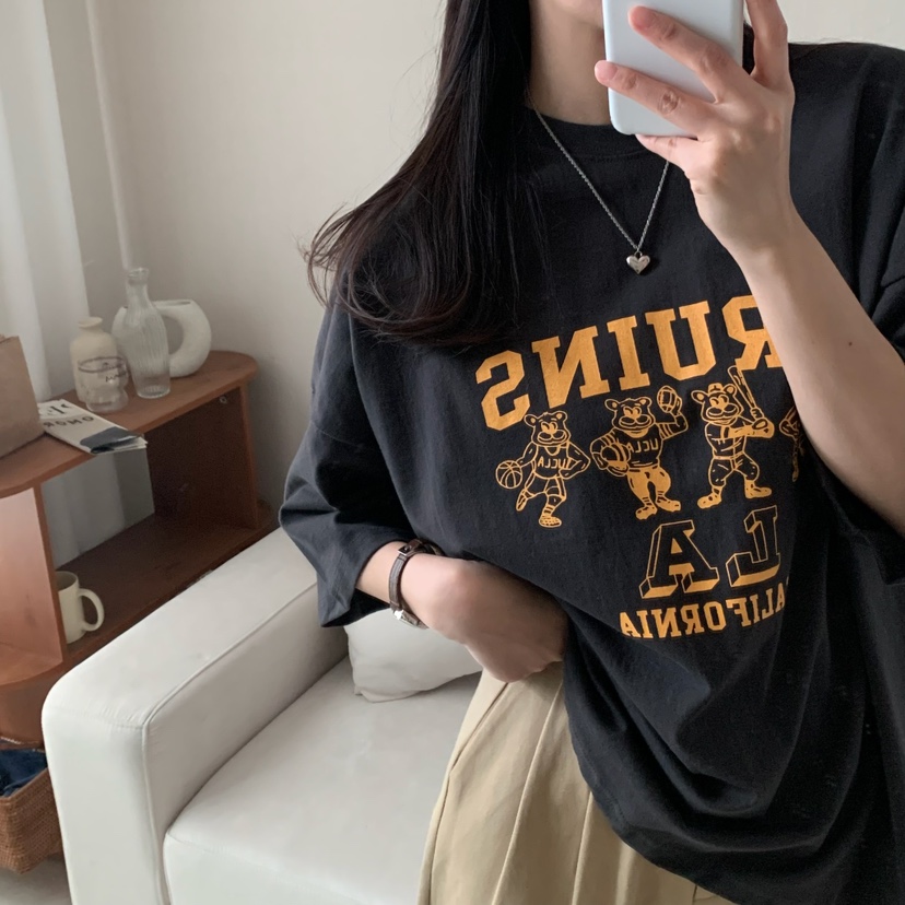 HELLO JINI直郵韓國代購㊣女裝新款人氣休閑25春夏熱賣T恤HELLO JINIT恤