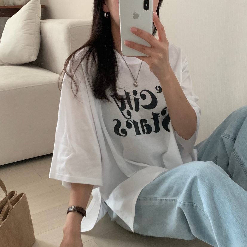 HELLO JINI直郵韓國代購㊣女裝新款職業推薦人氣休閑熱賣T恤HELLO JINIT恤