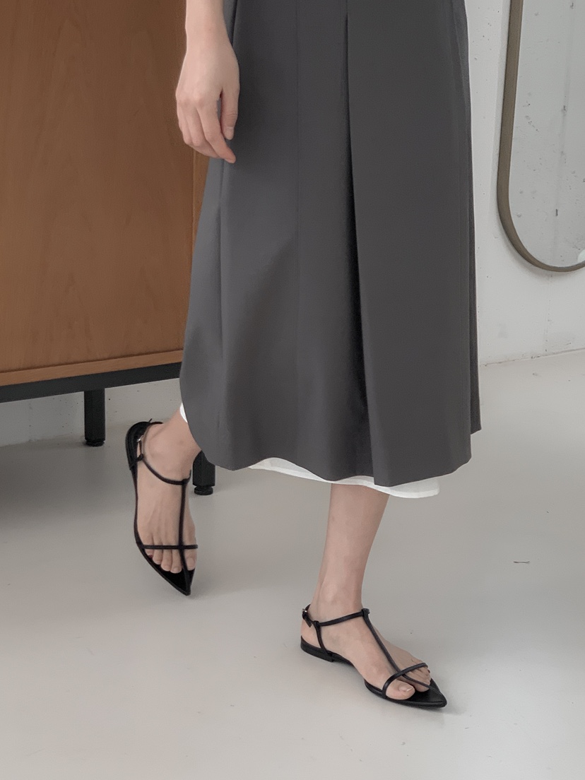 LE BUTTER韓國直郵㊣女裝新品休閑25春夏職業熱賣長裙雙層LE BUTTER長裙