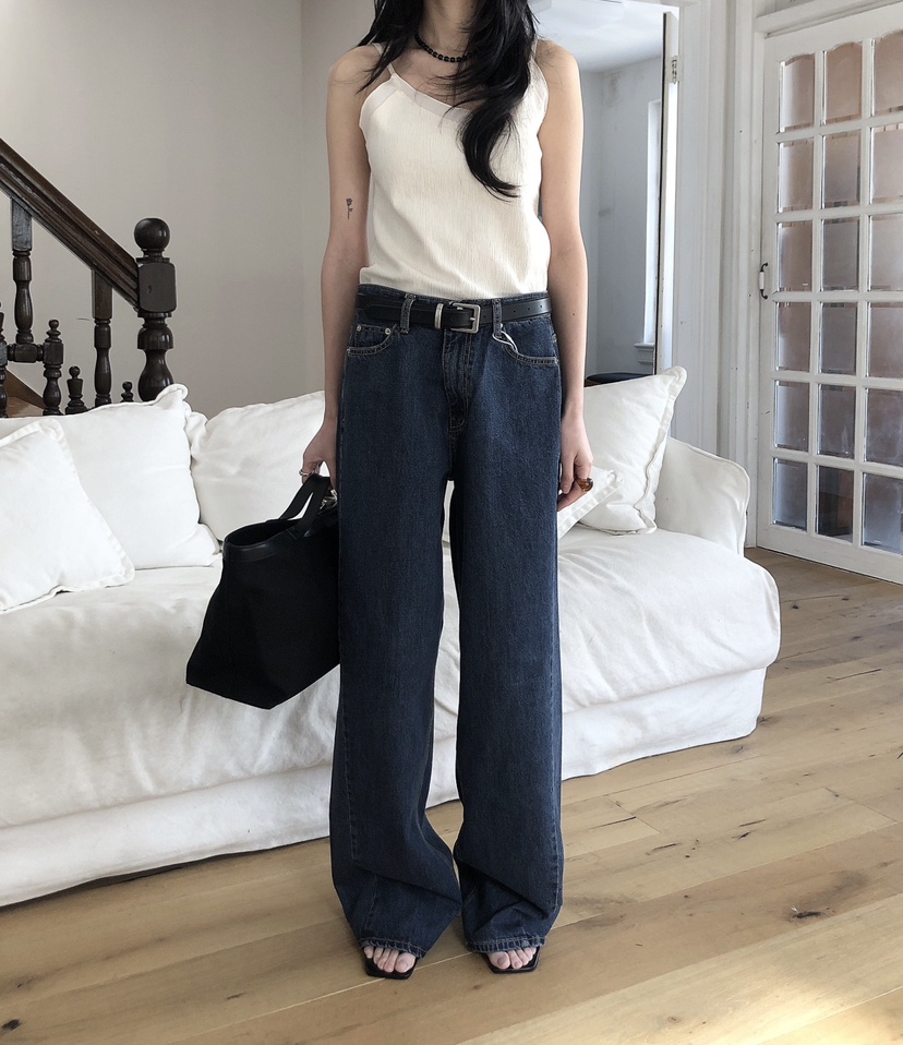 LE BUTTER韓國直郵㊣女裝新品25春夏職業時尚推薦人氣牛仔褲LE BUTTER牛仔褲