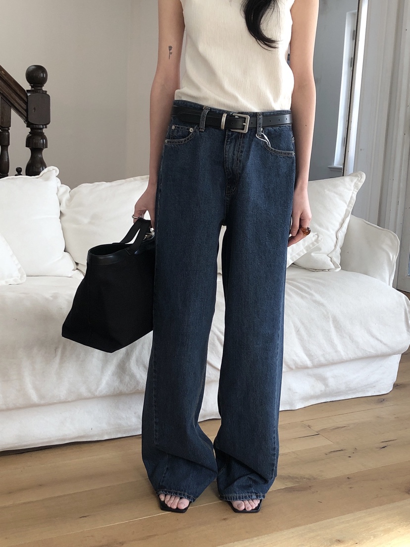 LE BUTTER韓國直郵㊣女裝新品25春夏職業時尚推薦人氣牛仔褲LE BUTTER牛仔褲