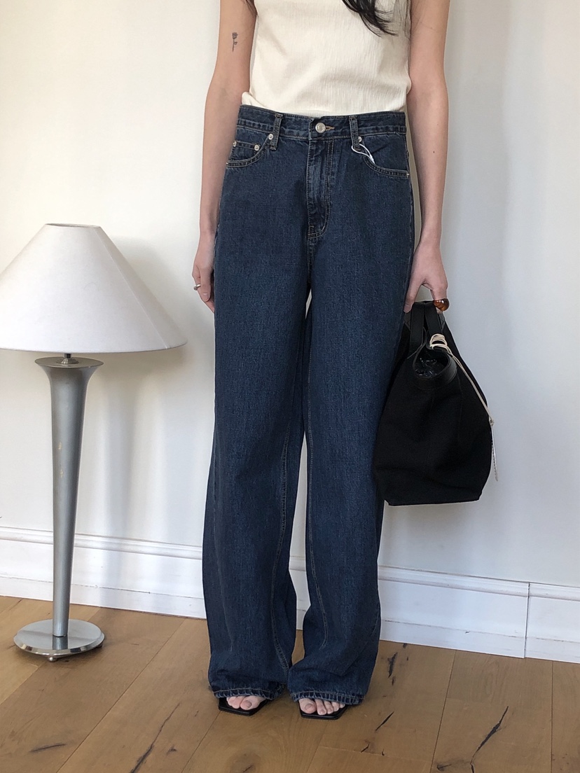 LE BUTTER韓國直郵㊣女裝新品25春夏職業時尚推薦人氣牛仔褲LE BUTTER牛仔褲