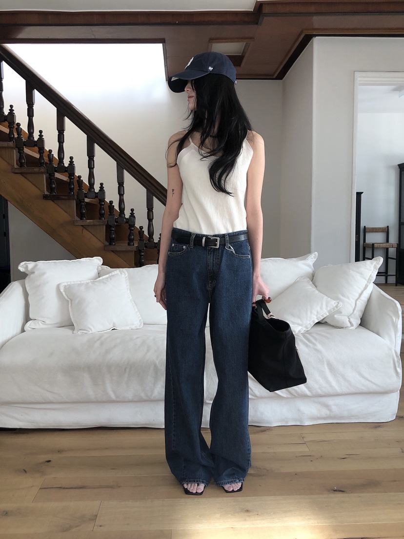 LE BUTTER韓國直郵㊣女裝新品25春夏職業時尚推薦人氣牛仔褲LE BUTTER牛仔褲