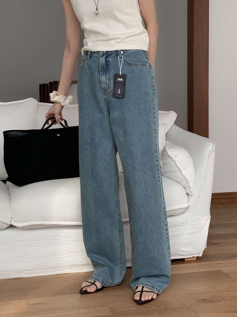 LE BUTTER韓國直郵㊣女裝新品休閑熱賣時尚25春夏推薦牛仔褲LE BUTTER牛仔褲