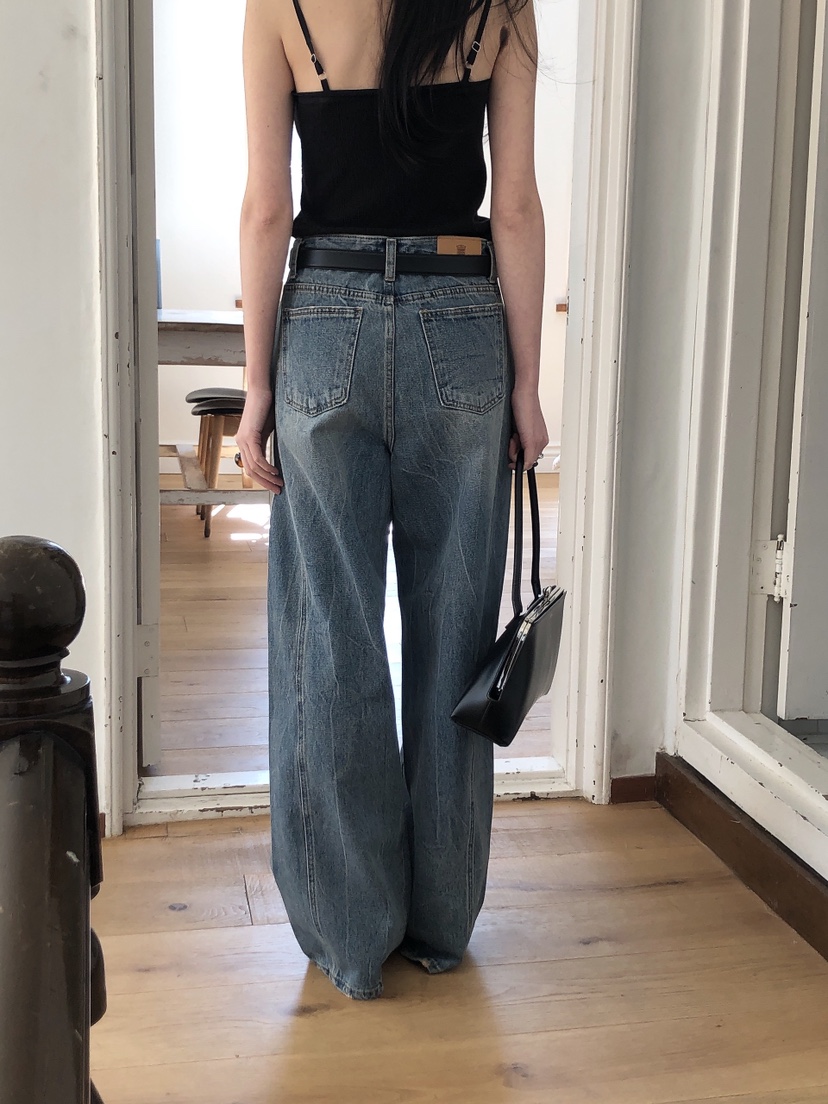 LE BUTTER韓國㊣直郵東大門代購女裝新品25春夏時尚牛仔褲LE BUTTER牛仔褲