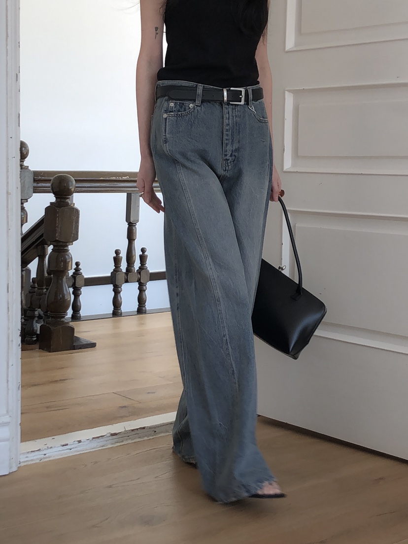 LE BUTTER韓國㊣直郵東大門代購女裝新品25春夏時尚牛仔褲LE BUTTER牛仔褲