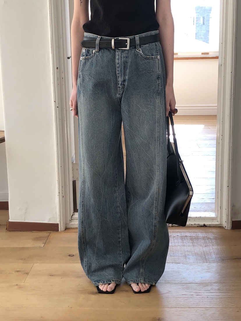 LE BUTTER韓國㊣直郵東大門代購女裝新品25春夏時尚牛仔褲LE BUTTER牛仔褲