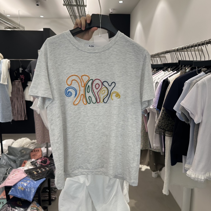 A.CES韓國直郵㊣女裝新品職業人氣推薦熱賣25春夏休閑時尚T恤A.CEST恤圖色3