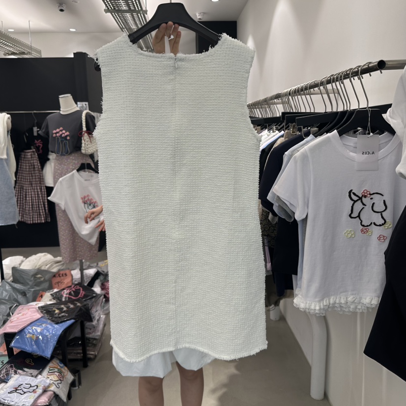 A.CES韓國直郵㊣女裝新款休閑推薦25春夏職業連衣裙含包披肩A.CES連衣裙