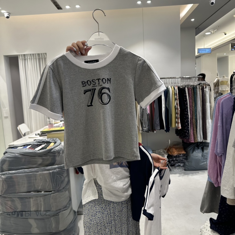 COMBO直郵韓國代購㊣女裝新品熱賣推薦人氣休閑職業25春夏T恤COM_BOT恤圖色2