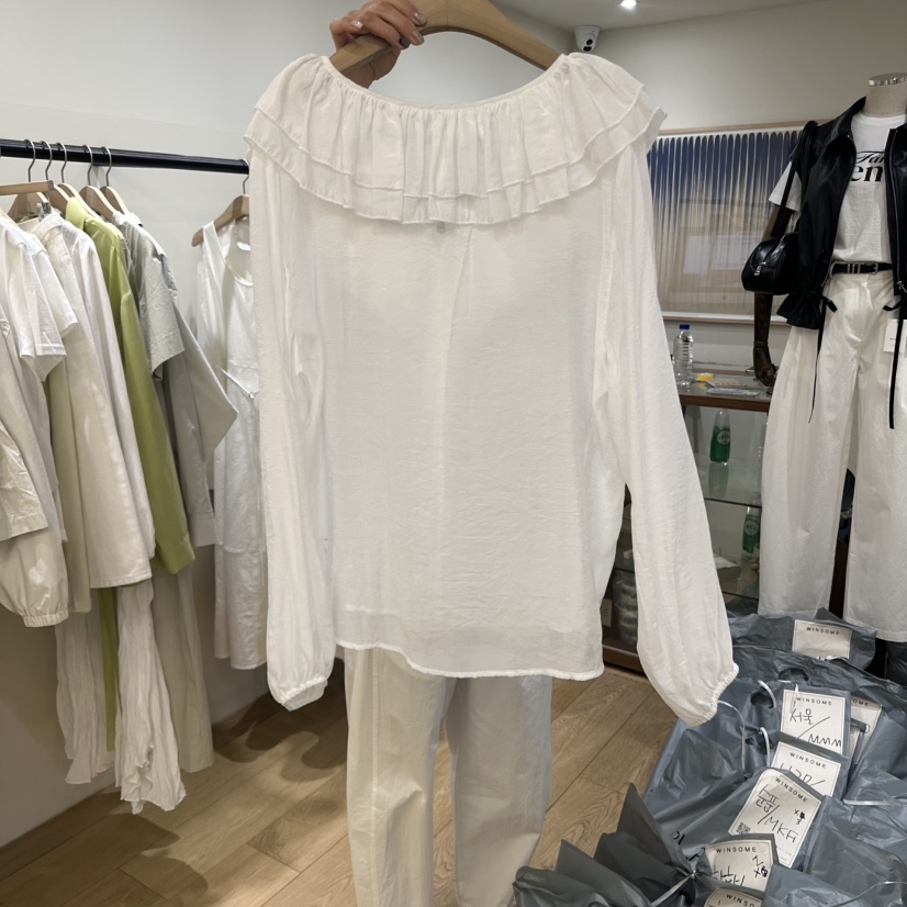 WINSOME韓國直郵㊣東大門實拍女裝新品時尚職業休閑襯衫蕾絲衫WINSOME襯衫/蕾絲衫
