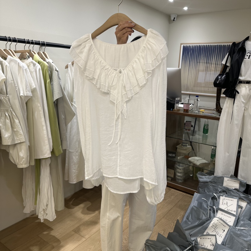 WINSOME韓國直郵㊣東大門實拍女裝新品時尚職業休閑襯衫蕾絲衫WINSOME襯衫/蕾絲衫