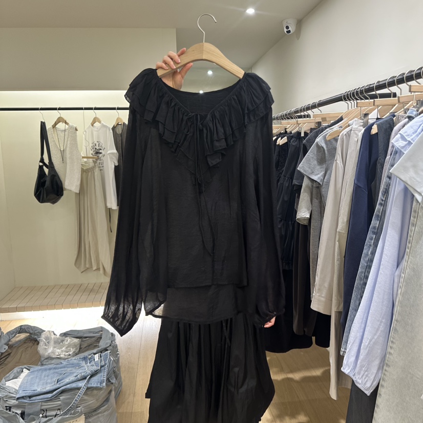 WINSOME韓國直郵㊣東大門實拍女裝新品時尚職業休閑襯衫蕾絲衫WINSOME襯衫/蕾絲衫圖色3