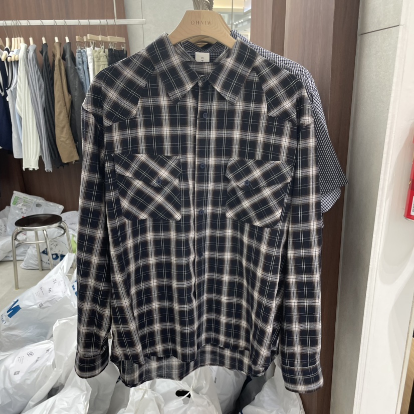 OHNIW東大門代購女裝新款推薦時尚職業真品人氣休閑襯衫蕾絲衫OHNIW-男裝襯衫/蕾絲衫圖色2