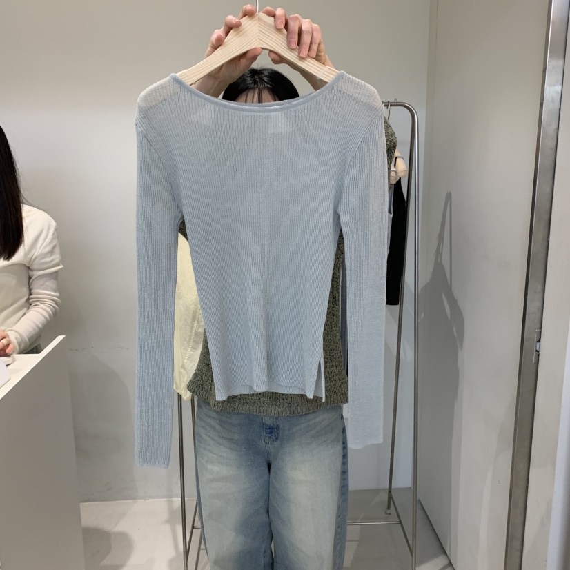 OUTRENE韓國代購女裝新款休閑熱賣25春夏時尚人氣職業長袖T恤OUTRENE長袖T恤圖色3