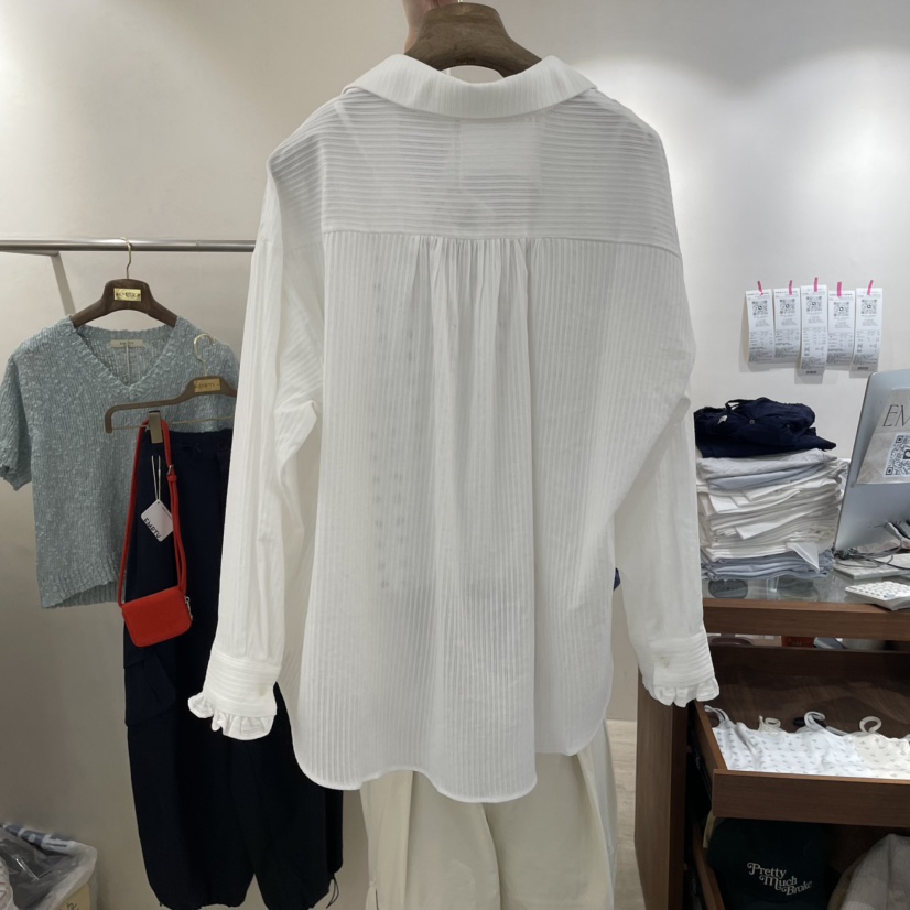 EMPTY韓國直郵女裝新品25春夏熱賣推薦職業休閑時尚襯衫蕾絲衫MARI CO襯衫/蕾絲衫