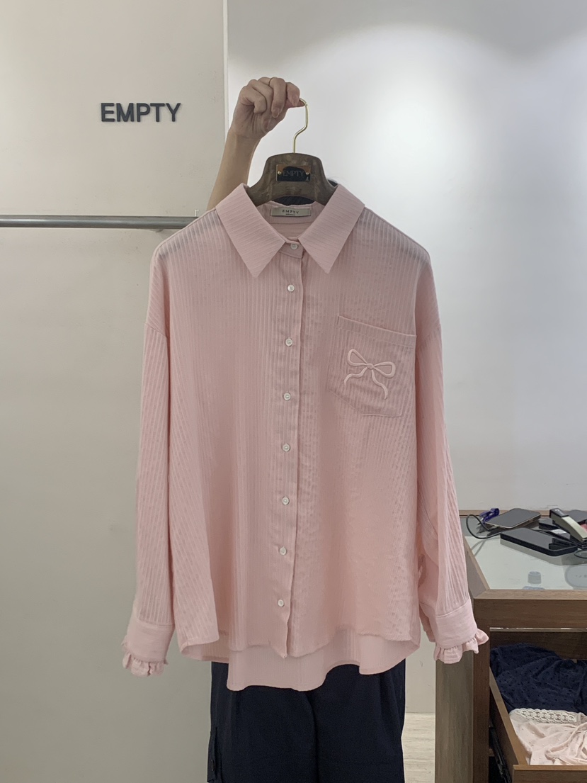 EMPTY韓國直郵女裝新品25春夏熱賣推薦職業休閑時尚襯衫蕾絲衫MARI CO襯衫/蕾絲衫